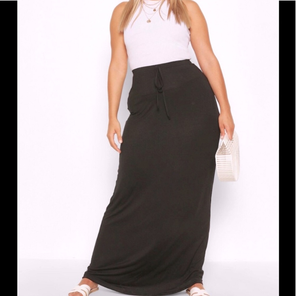 Tie-front Maxi Skirt